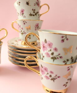 Conjunto de 6 xícaras de Chá Chérie